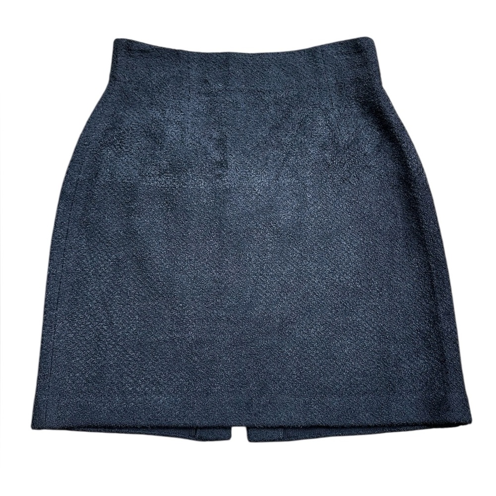 ST. John by Marie Gray Skirt Women 6 Boucle Black Knit Pencil Modest Minimalist